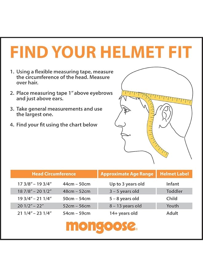 Mongoose Youth Street Bike Hardshell Helmet - Image 3