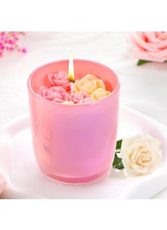 Tondiamo Tondiamo Mother's Day Scented Candle Rose Aromatherapy Candles Gift 9 oz 50 Hours Long Lasting Candle for Women Pink Romantic Soy Wax Candle for Wedding Anniversary Birthday Mother's Day Home Decor 