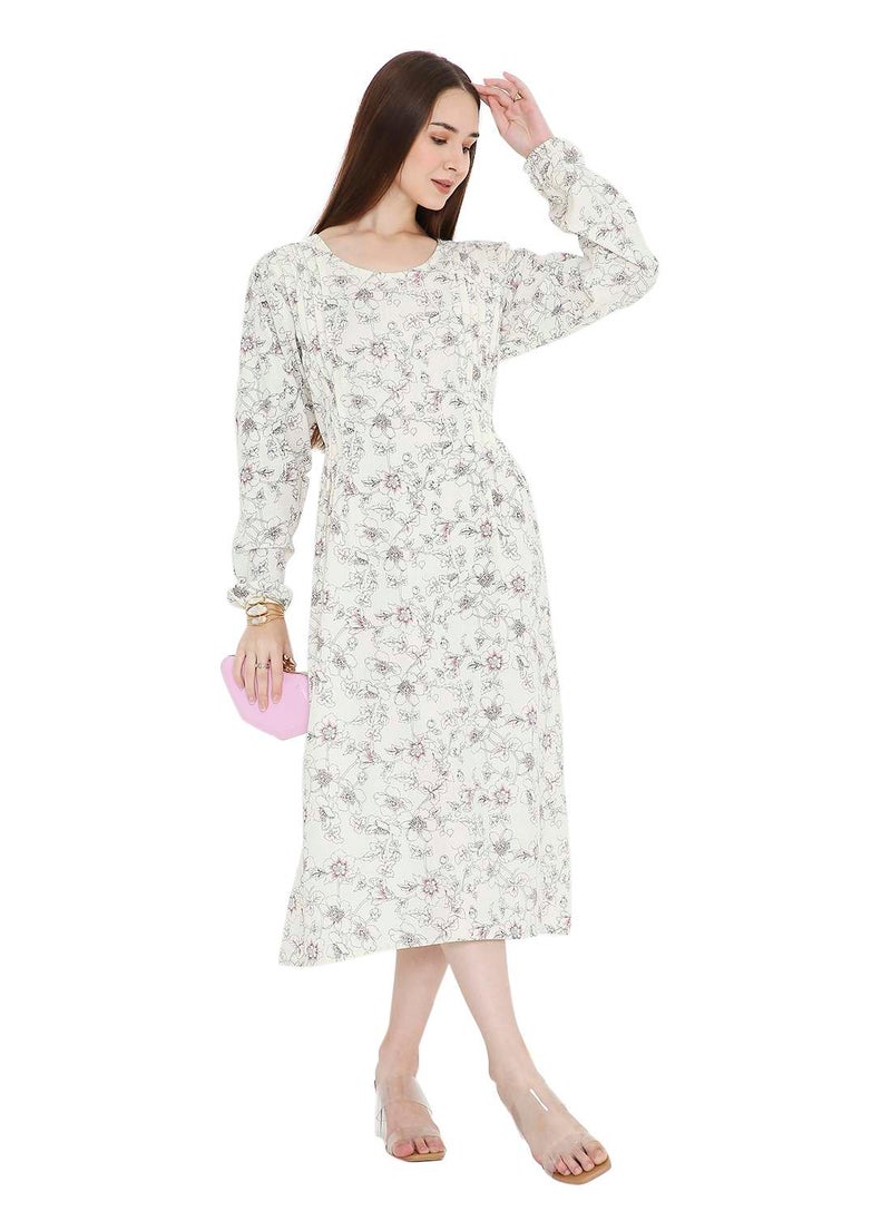 HANA & SARA UNIQUE PRINTED SHORT FARASHA MODEST WEAR ARABIC KAFTAN JALABIYA DRESS  - Image 4