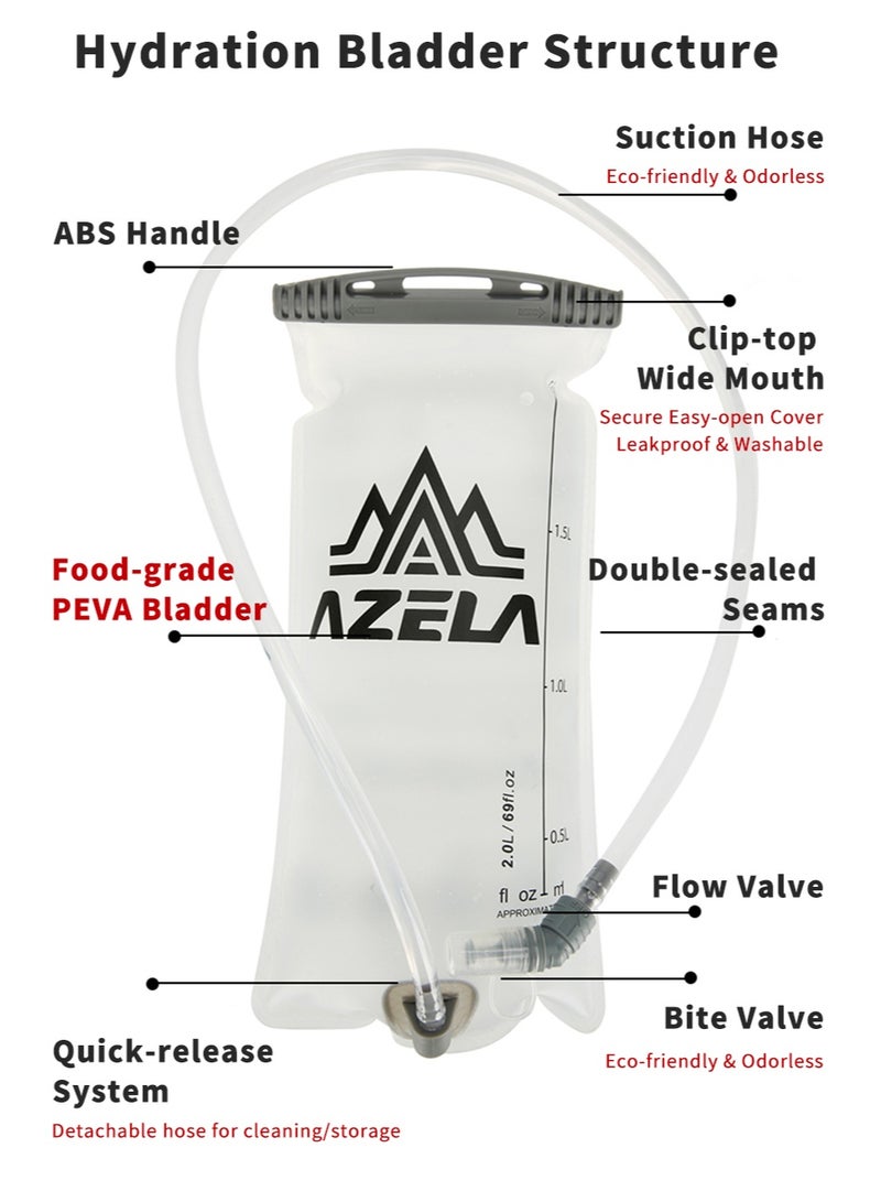 AZELA Sports Hydration Vest Set 3.5L with Bonus Neck Gaiter - Breathable Back System & Survival Accessories - Image 4