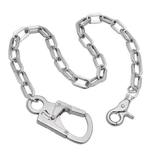 Ahiller Ahilller wallet chains for men Heavy Duty Pocket Chain with Round Clasp, Men Chains for Keys, Jeans, Pants, Purse and Handbag（QK-Silver-1P） - Image 1