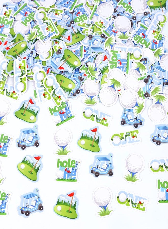Fangleland 200pcs Golf Confetti Golf 1st Birthday Party Decorations, Hole In One First Birthday Party Supplies for 1 Year Old Boys Sports Paper Confetti - Image 1