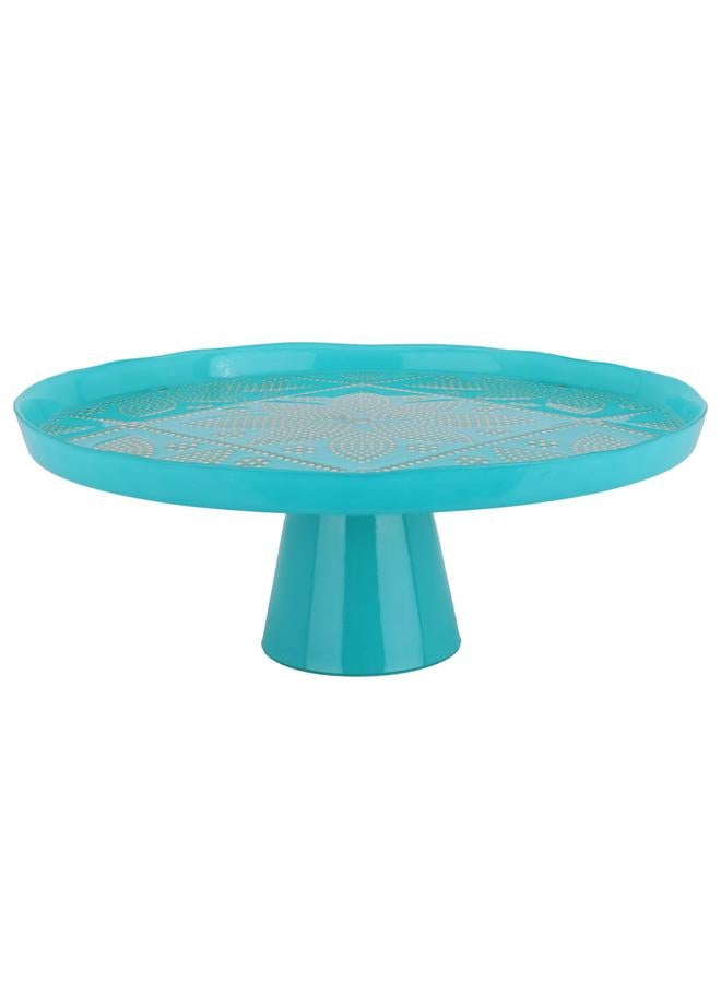 السيف  حامل تقديم زجاجي 32×32×12 سم، فيروزي - Image 1