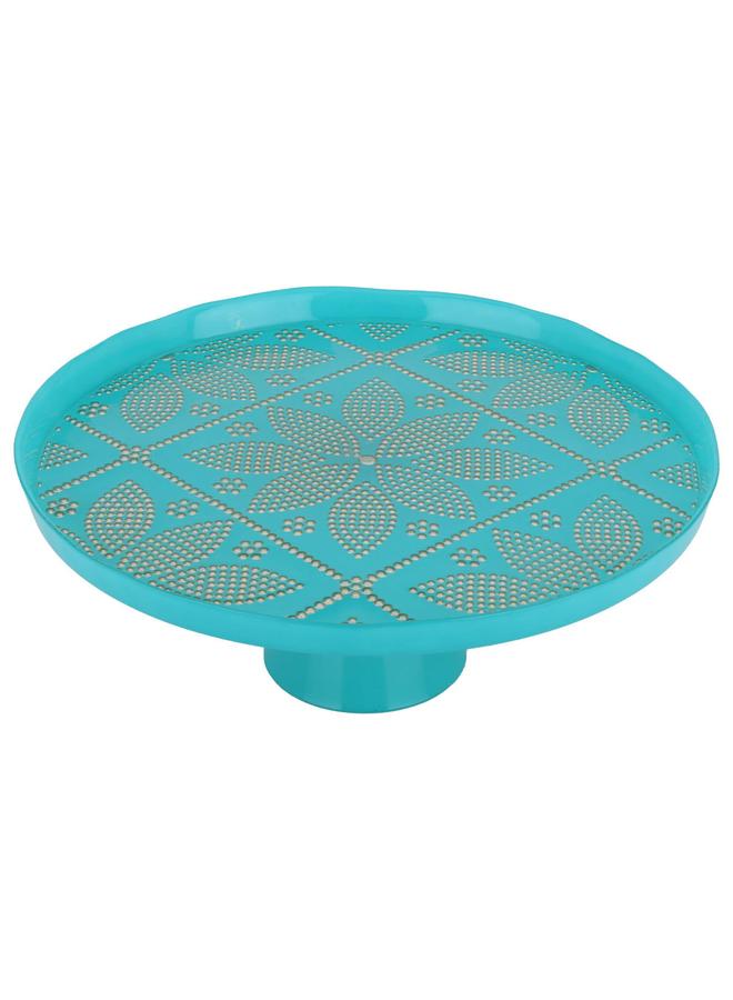 السيف  حامل تقديم زجاجي 32×32×12 سم، فيروزي - Image 2