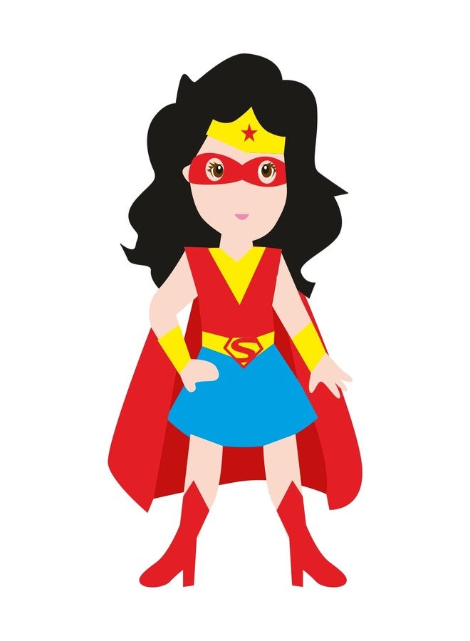 PrettyurParty Pretty UR Party Supergirl Theme Paper Cutouts for Birthday Parties, Supergirl Party Supplies décor, Superhero Birthday Party Decoration, Cutouts for Classroom, Bedroom –Multicolour (10 pcs) - Image 3