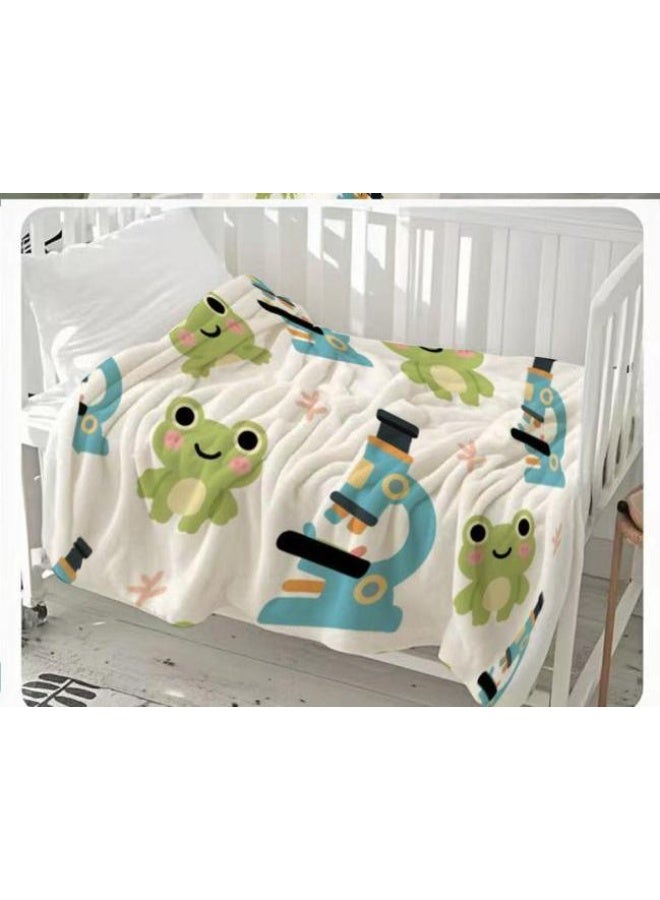 general Baby and children's cartoon flannel thin blanket (warm and comfortable, suitable for sleep, game use) 70cm*100cm - Image 2
