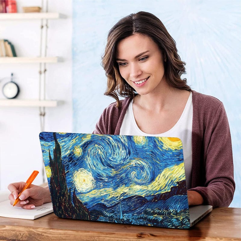 ELTON Van Gogh Starry Night Theme 3M Skin Case Vinyl Laptop Skin Case Sticker Reusable Protector Cover for 11.6" - 15.6" Inch Acer, Lenovo, Sony, Asus, Toshiba, Hp, Samsung, Dell - Image 4