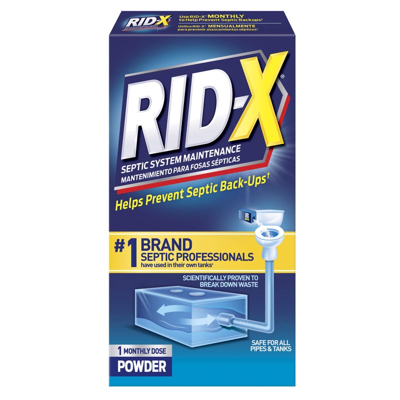RID-X Septic Treatment, Septic Tank Treatment, 1 Month Supply Of Powder, 9.8 oz - Image 1