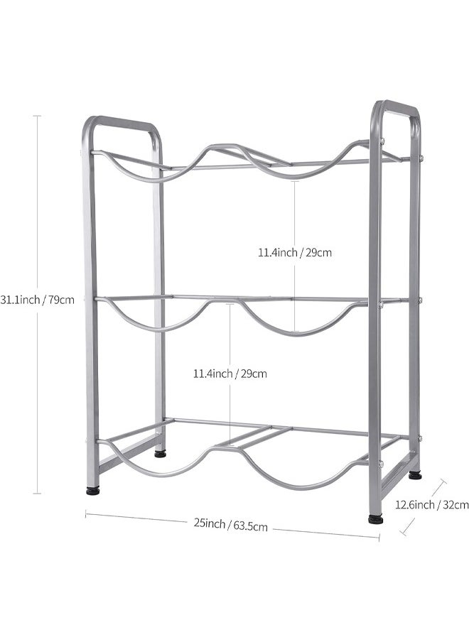 Cady One Heavy Duty 3-Tier Detachable Double Layer Water Bottle Storage Rack, Detachable Water Bottle Organizer  - Image 3