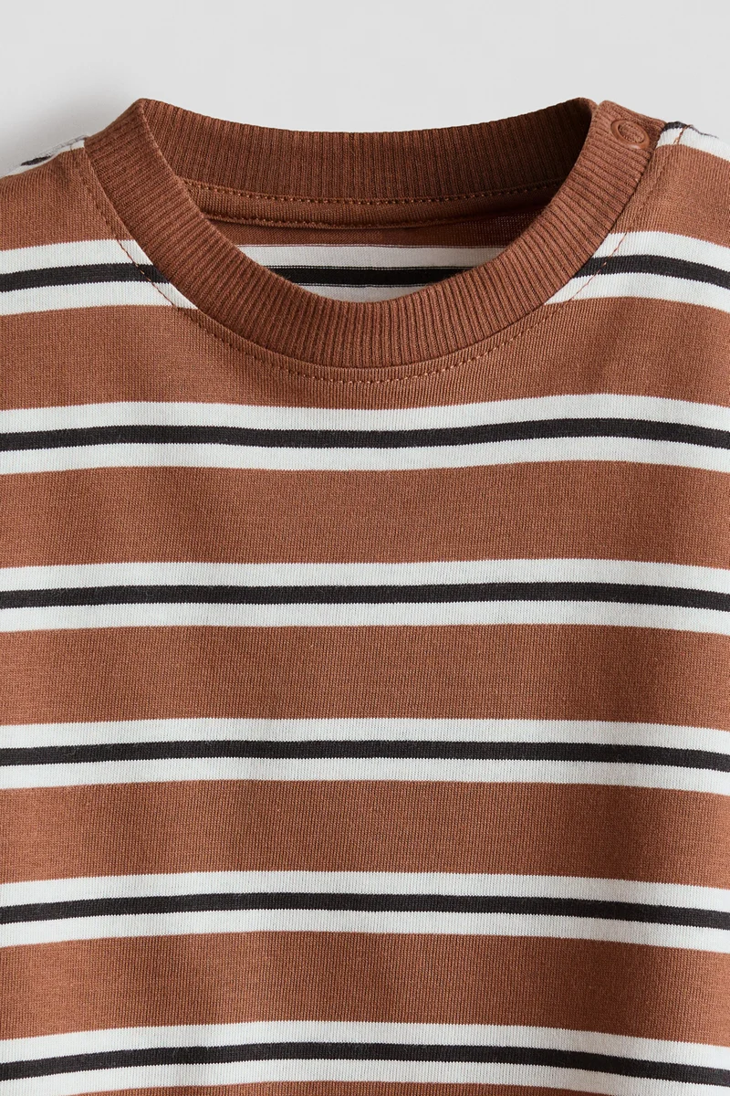 H&M  3-pack long-sleeved cotton T-shirts for Men | Best Price UAE