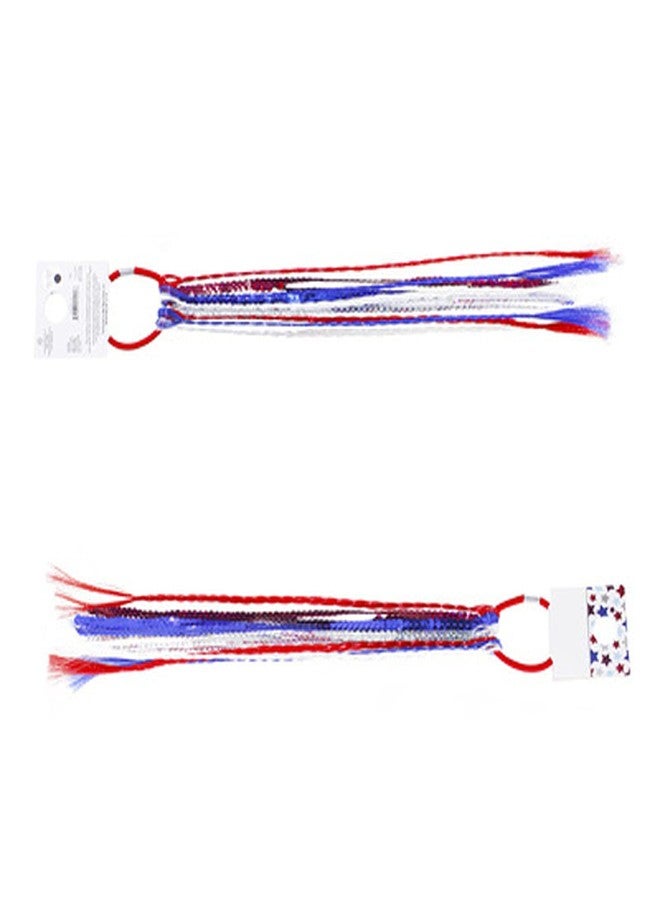 BinaryABC 4th of July American Flag Hair Ties Bands,Patriotic Hair Accessories,Memorial Day Independence Day Decorations,2Pcs - Image 3