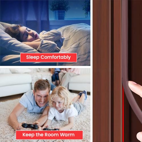 HASTHIP® 19.7ft Door Sealing Strips for Gap, Door Sound Proofing Rubber, D-Shape Self-Adhesive Insulation Seal for Door & Window Gaps, Soundproof - Image 5