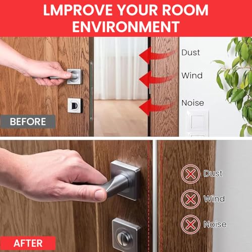 HASTHIP® 19.7ft Door Sealing Strips for Gap, Door Sound Proofing Rubber, D-Shape Self-Adhesive Insulation Seal for Door & Window Gaps, Soundproof - Image 3