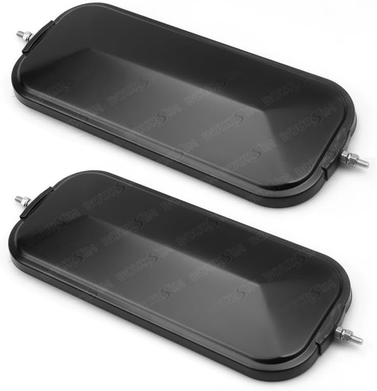 Boursin Side Door Mirror for Isuzu NPR NPR-HD NQR NRR Van Box Truck 1987-2007 - 1 Pair Black 7x16 - Image 2