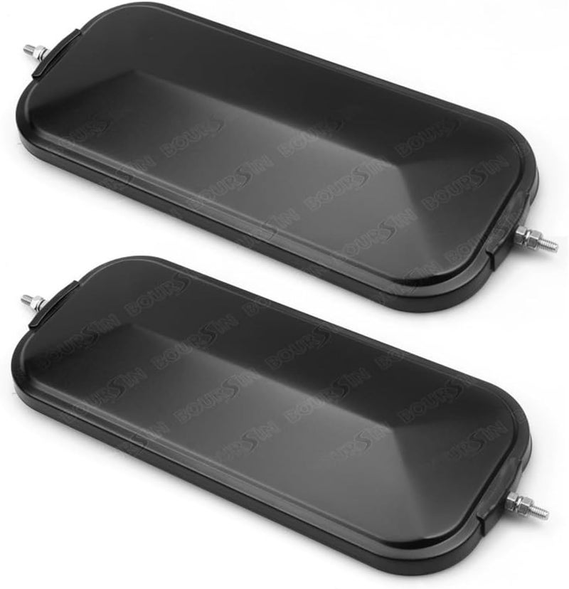 Boursin Side Door Mirror for Isuzu NPR NPR-HD NQR NRR Van Box Truck 1987-2007 - 1 Pair Black 7x16 - Image 1