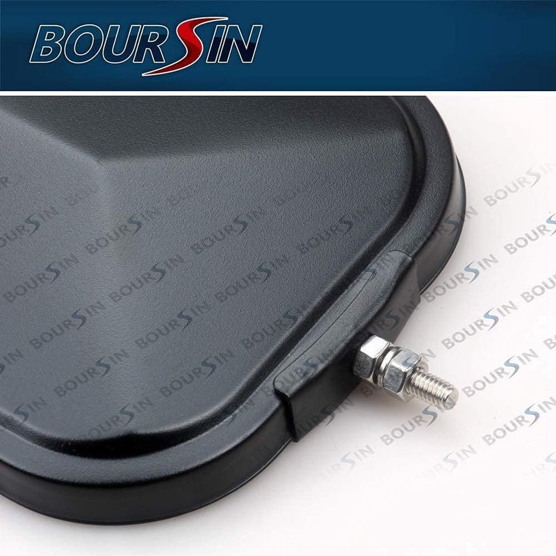 Boursin Side Door Mirror for Isuzu NPR NPR-HD NQR NRR Van Box Truck 1987-2007 - 1 Pair Black 7x16 - Image 5