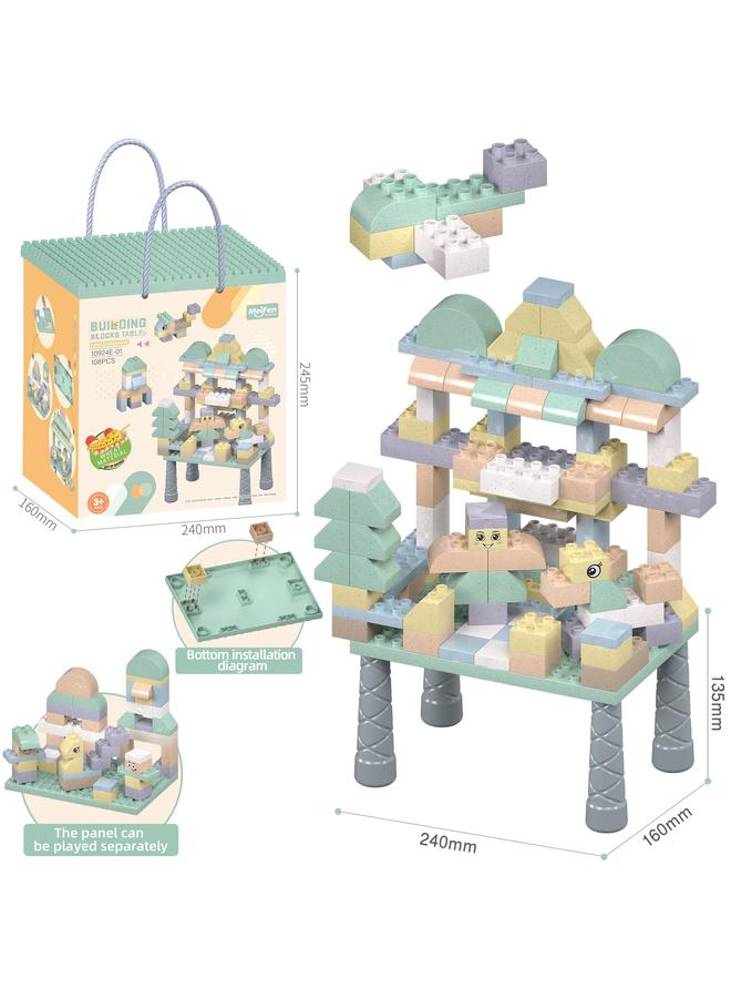 Bluejw Diy Wheat Straw Large Particle Building Blocks Baby 1-3 Birthday Gift Assembled Toy Table - Image 5