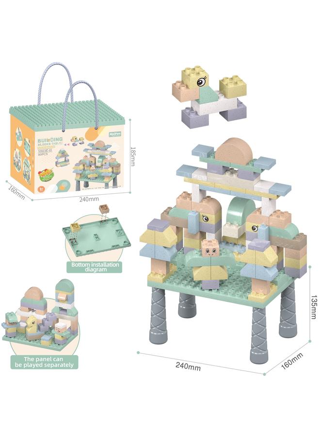 Bluejw Diy Wheat Straw Large Particle Building Blocks Baby 1-3 Birthday Gift Assembled Toy Table - Image 4