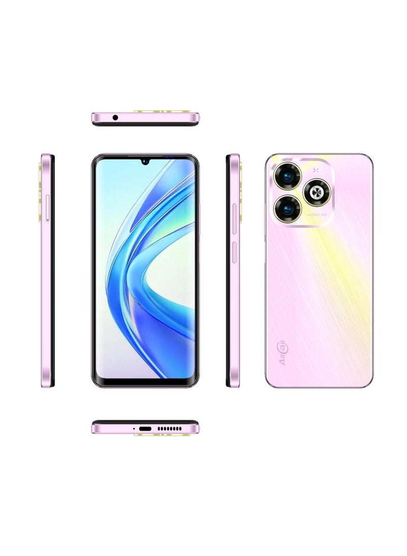 أول كول AllCall Magic 60C، ذاكرة الوصول العشوائي: (2+10) 12 جيجابايت + ذاكرة القراءة فقط: 64 جيجابايت، شاشة 6.8 بوصة 720*1600 IPS HD+، بطارية 5160 مللي أمبير، لون وردي حلمي