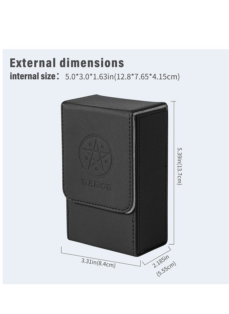 Excefore - Tarot Card Case Souvenir Card Storage Box Large Capacity Holds About 95 Pages for Most Standard Size Tarot Fold Top Design Not Included for Tarot Cards - Image 1
