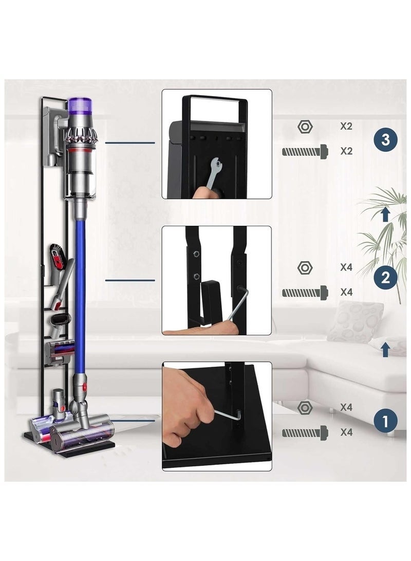 Forest Home Beauenty Universal version Vacuum Stand Compatible for Dyson V15 V12 V11 V10 V8 V7 V6 with Wheels, Metal Floor Stand Holder Compatible for Dyson Handheld Cordless Vacuum Cleaners & Accessories - Image 5