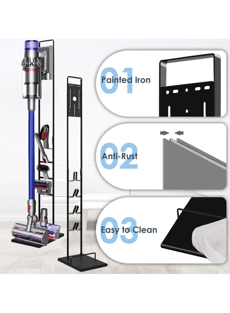 Forest Home Beauenty Universal version Vacuum Stand Compatible for Dyson V15 V12 V11 V10 V8 V7 V6 with Wheels, Metal Floor Stand Holder Compatible for Dyson Handheld Cordless Vacuum Cleaners & Accessories - Image 4