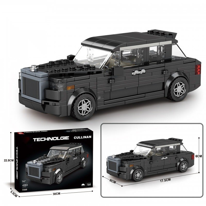 Small building blocks, eight-piece car, sports car, racing car model, educational assembly toy for boys, exclusive cross-border  supply.