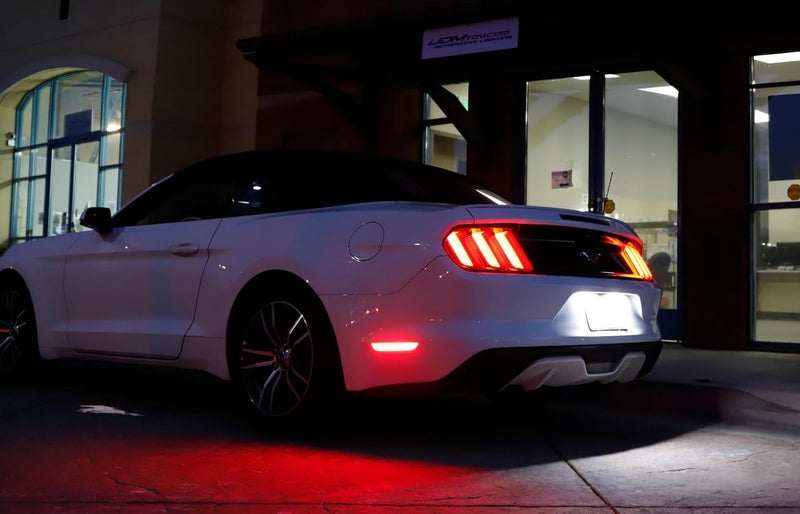 iJDMTOY Smoked Lens Red Full LED Rear Side Marker Light Kit Compatible with Ford 2015-up Mustang, Powered by 48-SMD LED, Replace OEM Back Sidemarker Lamps - Image 5