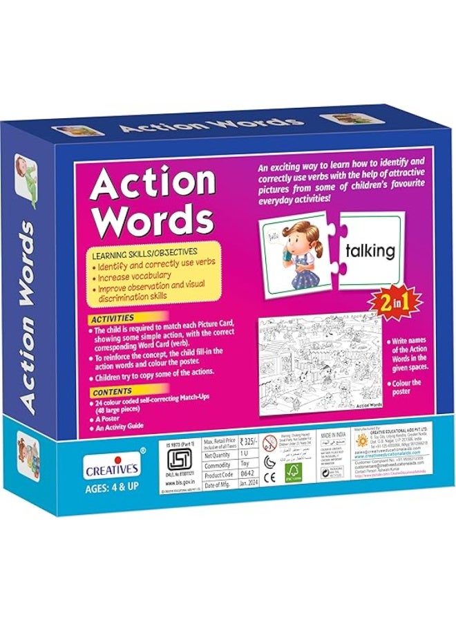 Creative's Action Words |0642|An introduction to verbs in an easy and fun way! for Children 4 Yrs and above - Image 4