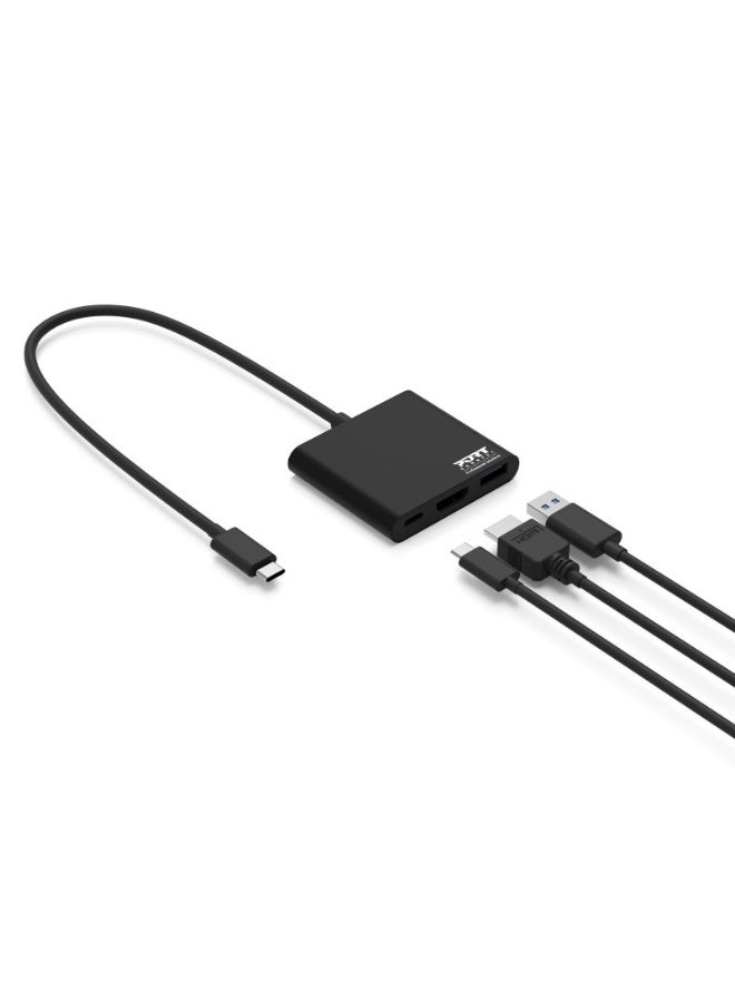 PORT Designs English Title: Port Designs 3-in-1 Mini USB-C Docking Station - 4K HDMI, USB 3.1, 60W USB-C Power Delivery -  900140 - Image 4