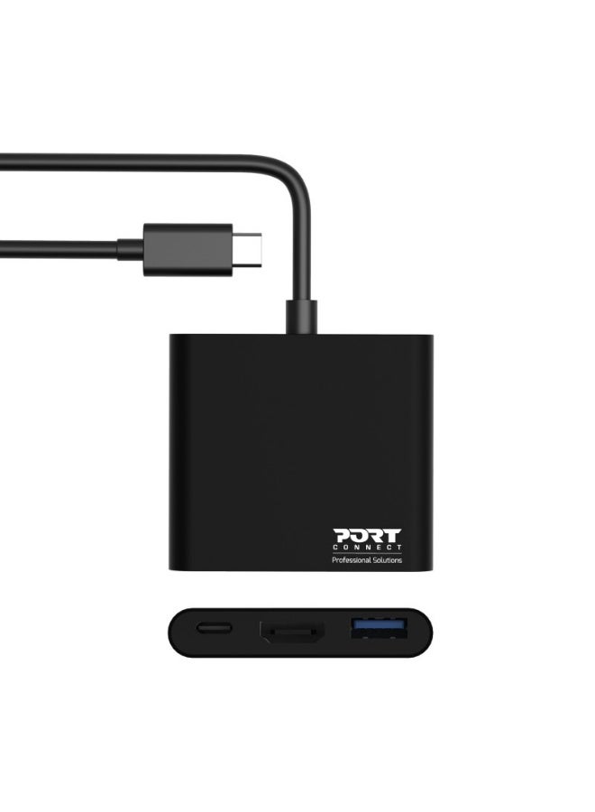 PORT Designs English Title: Port Designs 3-in-1 Mini USB-C Docking Station - 4K HDMI, USB 3.1, 60W USB-C Power Delivery -  900140 - Image 2