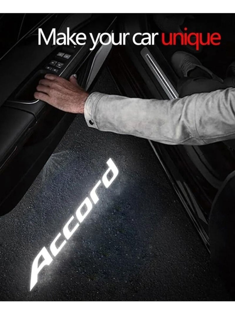 Vierex Honda Accord Door Logo Light 9th 10th 2014 2015 2016 2017 2018 2019 2020 2021 Car Door Projector Light Honda Accessories Super Bright Logo 2pc - Image 1