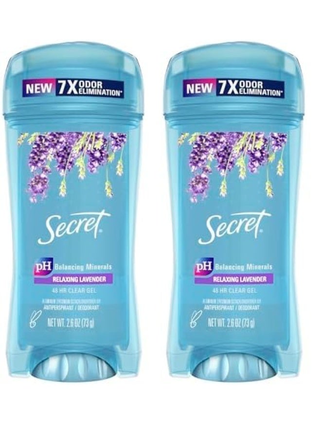 Secret Fresh Clear Gel and Deodorant for Women, Clear Gel, Refreshing Lavender Scent, 2.6 oz (Pack of 2) - Image 1