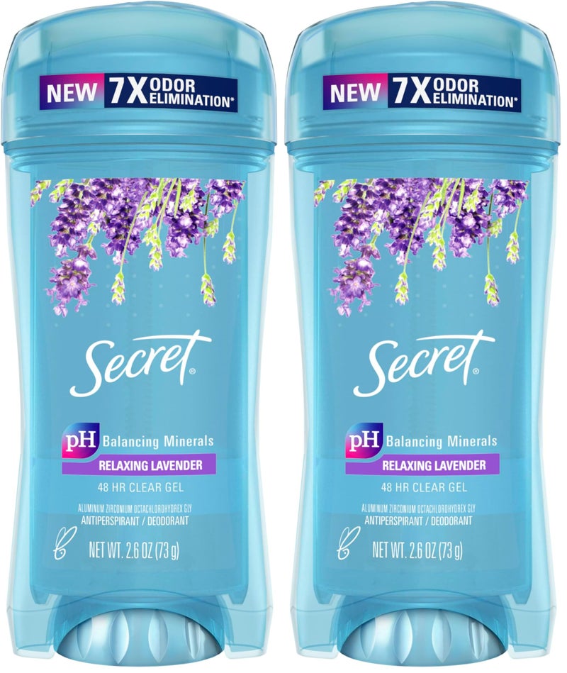 Secret Deodorant, Clear Gel, Lavender Scent | For Women | 2.6 oz | Pack of 2 | Fresh Collection - Image 1