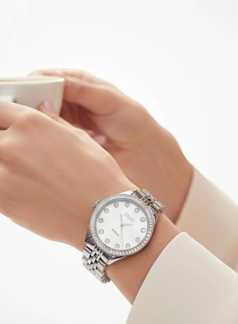 ليو جو ساعة ليو جو فضية كاجوال فاخرة