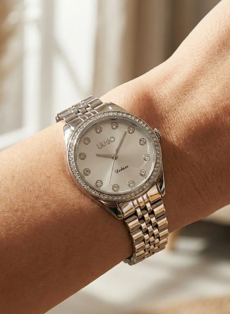 ليو جو ساعة ليو جو فضية كاجوال فاخرة