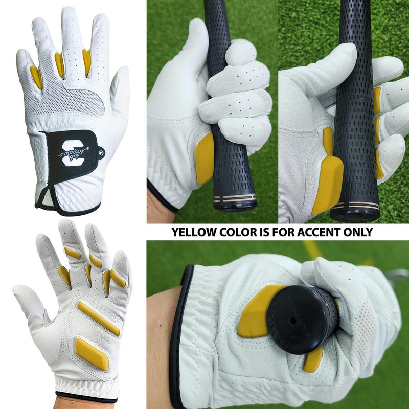 MONKEY GRIP Wedge Pad Golf Glove Premium Synthetic, Non silp Power Grip,Slice Killer,No Twist, Left Hand (Man-Large) - Image 4