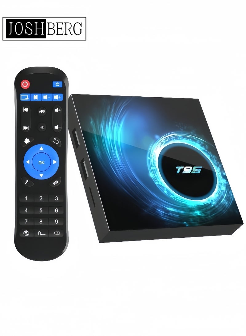 Joshberg Smart TV Box, Android 10, 4GB+32GB, Streaming Devices for TV, Dual-band WiFi, Network Set-Top Box, Streaming Media Players with Remote - Image 1