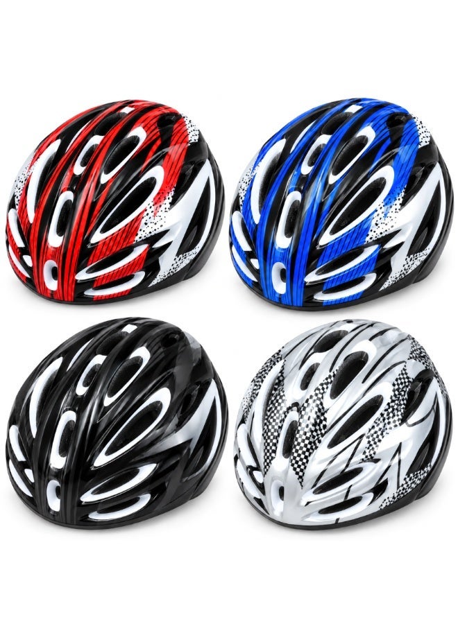Adult Bike Helmet for Men & Women – Lightweight Bicycle Helmet with Adjustable Straps, EPS Foam, 11 Ventilation Holes, Safety Helmet for Road Cycling, Mountain Biking & Scooters – Black, Red, Blue & Silver - Image 1
