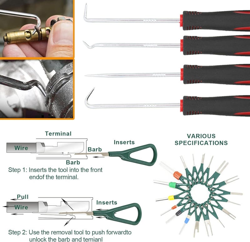 URMECCH 115-Piece Auto Terminal Removal Tool Kit - Image 4