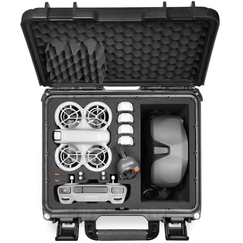 Lekufee Waterproof Hard Carrying Case for DJI Neo 1 Drone Fly More ComboDJI Goggles N332IntegraRC 2RC N3N2RC Motion 32and AccessoriesCase Only - Image 1