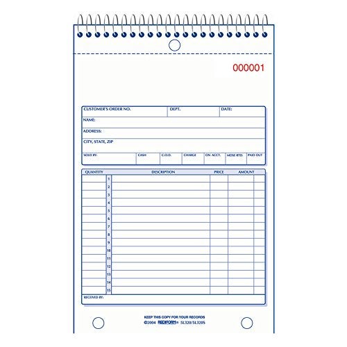 Rediform Sales Order Book, Wirebound, Numbered, 5.5 x 7.875 inches, 50 Duplicates (5L320S ) - Image 3