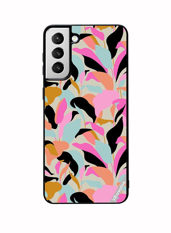 VR CREATIVE Protective Case Cover For Samsung Galaxy S22 Plus 5G Elegant Botanical Leaves Abstract Seamless Pattern Design Multicolour - Image 1