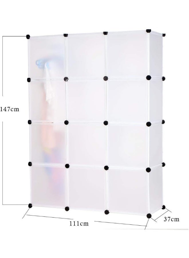 12 Cubes Wardrobe Storage White - Image 2