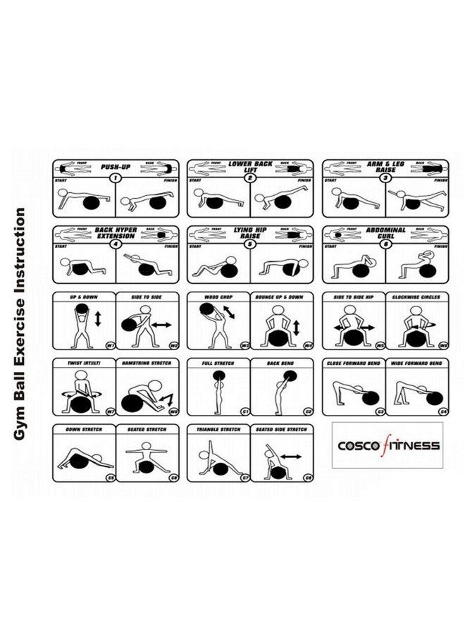 COSCO كرة جيم كوسكو (حجم 95 سم) فضي - Image 4
