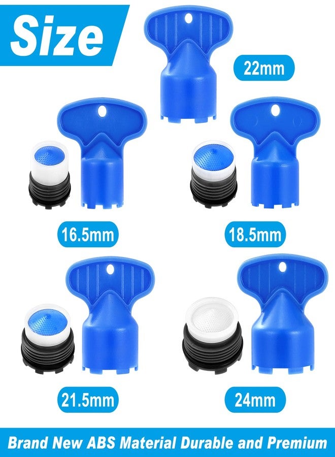 Draupnir 28 pcs Faucet Cache Aerators with 5 Pcs Faucet Aerator Key Cache Aerators Replacement Inserts for Sink M16.5 18.5 21.5 24 mm for Bathroom or Kitchen - Image 2