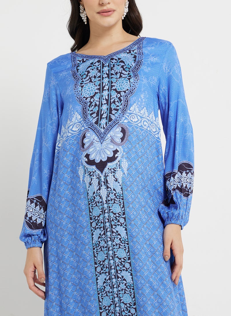 KASHKHA Printed Jalabiya with Stone - Image 3