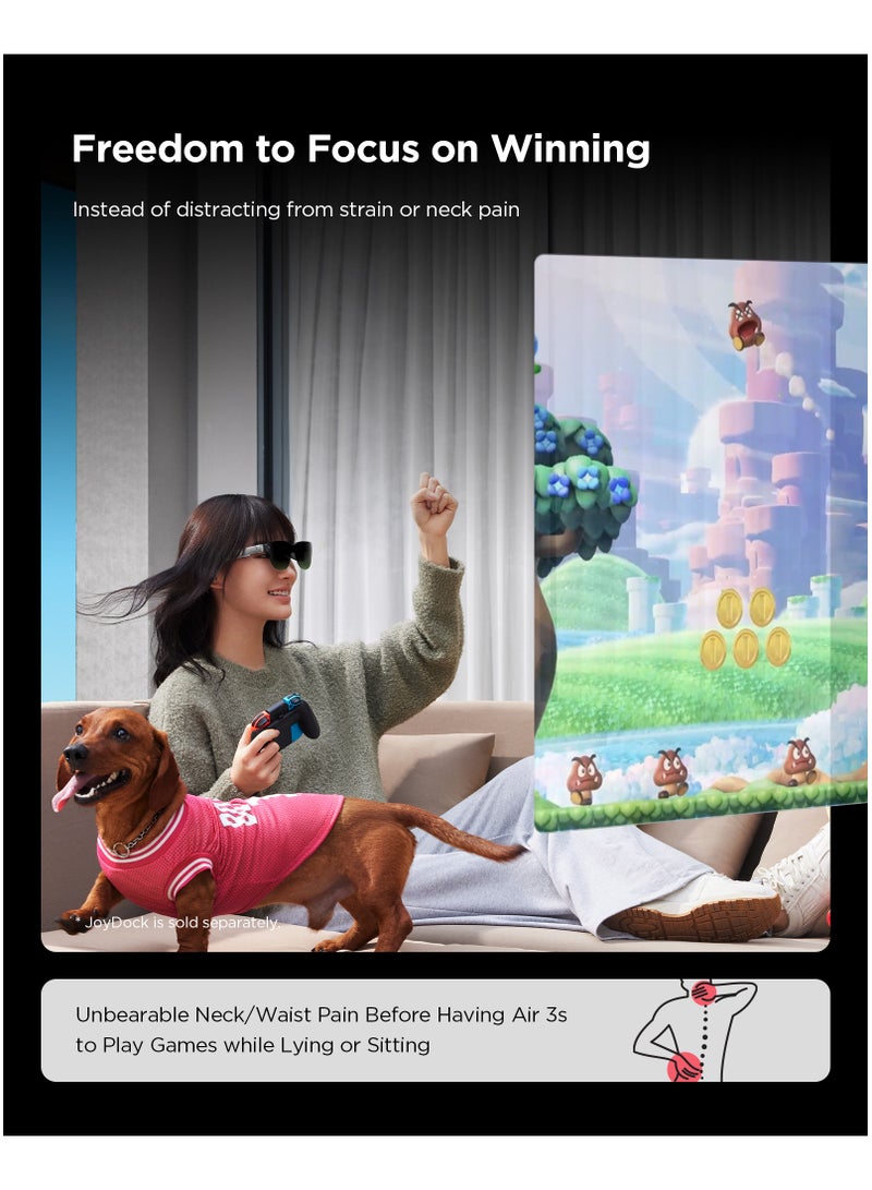 RayNeo Air 3s AR/XR Smart Glasses - 4 Speakers, 201" 120Hz FHD OLED Display, Binge-Watcher/Gamer Glasses for iPhone 16/15 series, iPad. - Image 4