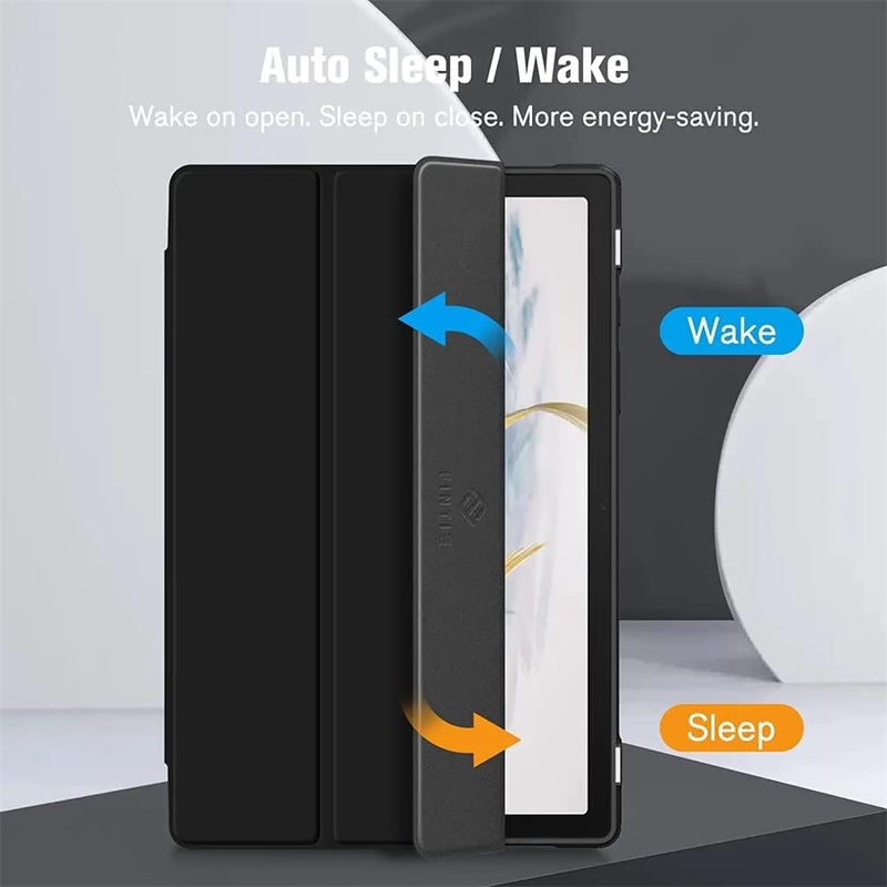 SYOSI Comptible For Samsung Galaxy Tab A8 Case, Hybrid Slim Case For 10.5 Inch 2022 Model Sm-X200, X205, X207 , Shockproof Cover With Clear Transparent Back Shell, Auto Wake Sleep Black - Image 5