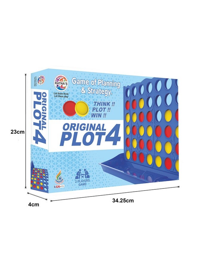 راتاناز لعبة Ratna's Original Plot 4 Big Board Game العائلية، لعبة استراتيجية للاعبين من عمر 5 سنوات فما فوق - Image 5